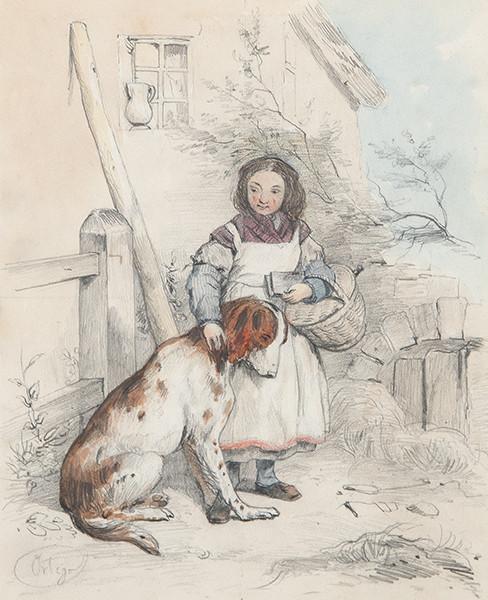 Lote 0032
FRANCISCO JAVIER ORTEGO Y VEREDA - Niña con perro