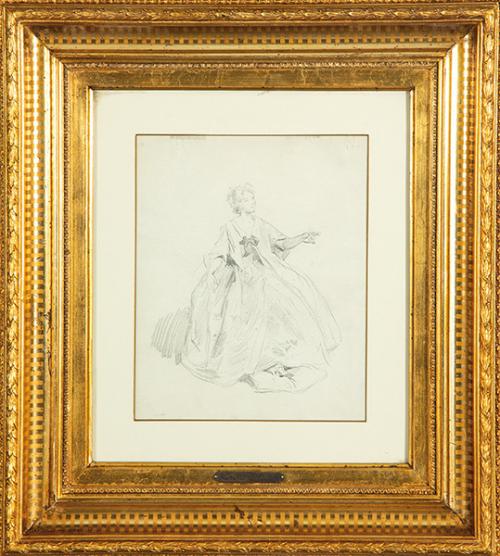 Lote 0044
RAIMUNDO DE MADRAZO Y GARRETA - Dama con traje dieciochesco