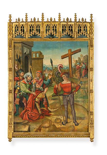  ESCUELA CASTELLANA S. XVI - La adoración de la Santa Cruz por el emperador Heraclio