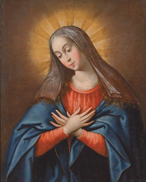 Lote 0062
SEGUIDOR DE DIEGO VALENTÍN DÍAZ S. XVII - Virgen orante