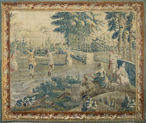  "La Danza"
Tapiz pastoral Luis XV de la fábrica de Aubusson