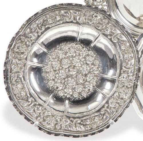  Plato de plata española punzonada 1ª Ley de Pasgorcy.