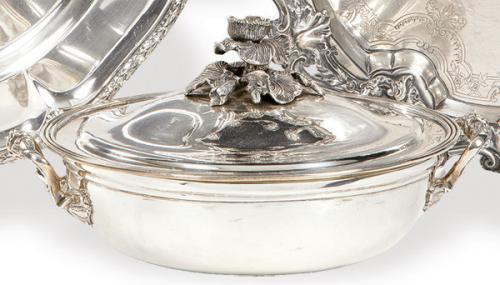  Legumbrera de plata mejicana punzonada Ley 925 de Villa.