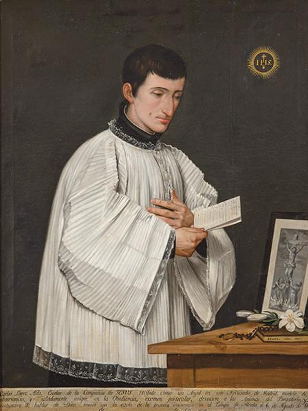 Lote 0073
ESCUELA ESPAÑOLA S. XIX - Retrato del venerable Carlos López Alda, S. I.