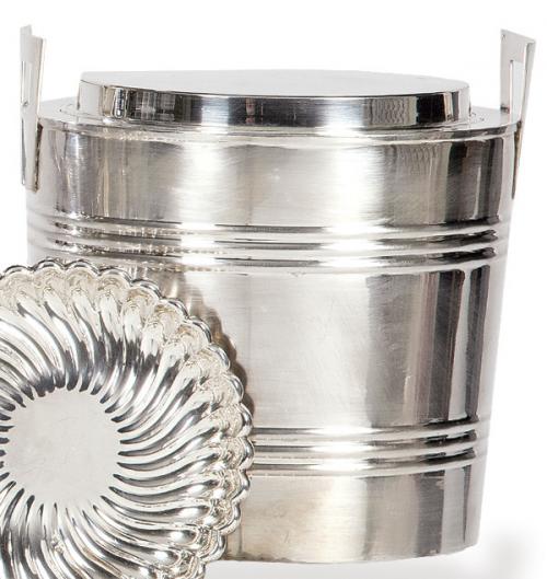  Hielera de plata española punzonada 1ª Ley de Pasgorcy.