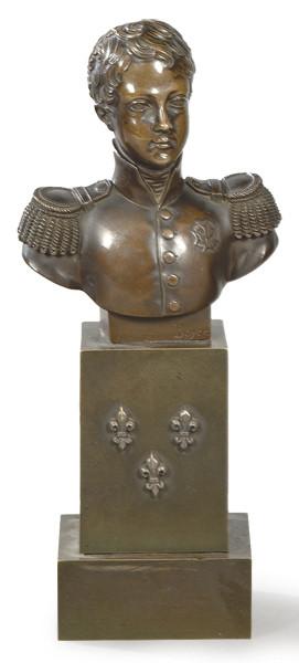  Busto de bronce dorado firmado Boyer