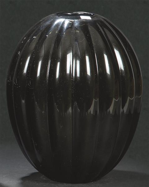  Jarrón de cristal de Murano negro