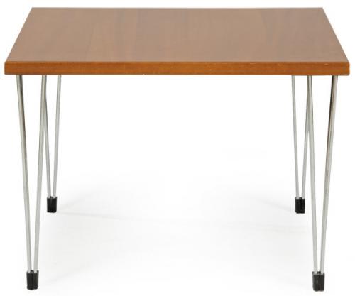  Mesa de café atribuida a Fritz Hansen, marca danesa Pin Age, 1980