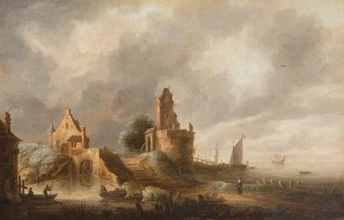  ESCUELA HOLANDESA S. XVIII - Paisaje invernal