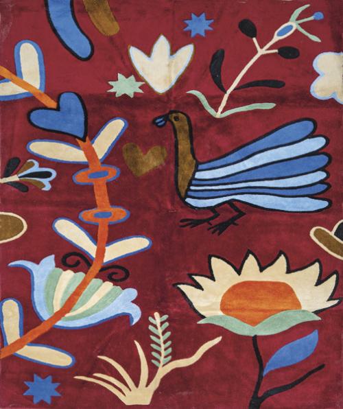  Tapiz de pared de lana de Miguel Stuyck h. 1970-80.