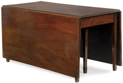  EE01730 Mesa de comedor de alas rectangular Regencia, en madera de caoba. Inglaterra principios S. XIX. 