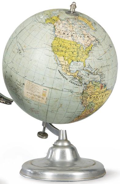  Globo terráqueo Cartes Taride Francia entre 1936-1946.