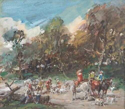 Lote 0136
ROBERTO DOMINGO Y FALLOLA - Cacería