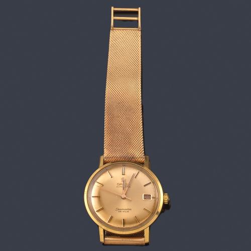  OMEGA Seamaster de caballero con caja y brazalete en oro rosa de 18 K.