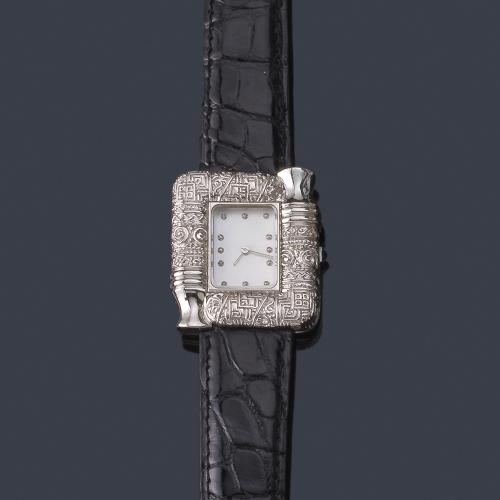  MOUAWAD Dagger serie limitada 134/200 con caja en oro blanco de 18 K.