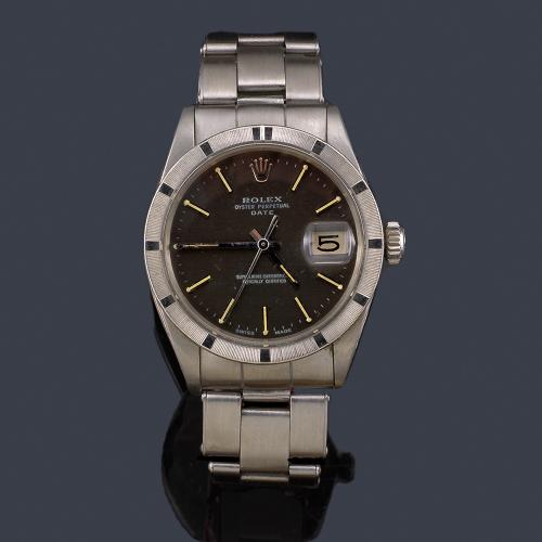  ROLEX Oyster Perpetual Date, Superlative Chronometer Officially Certified. Ref. 1501, para caballero con caja y brazalete en acero.