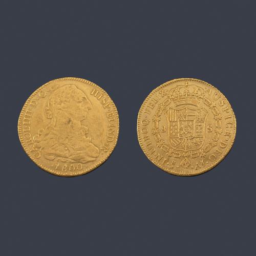  Carlos IV 8 escudos Santiago 1800 AJ.