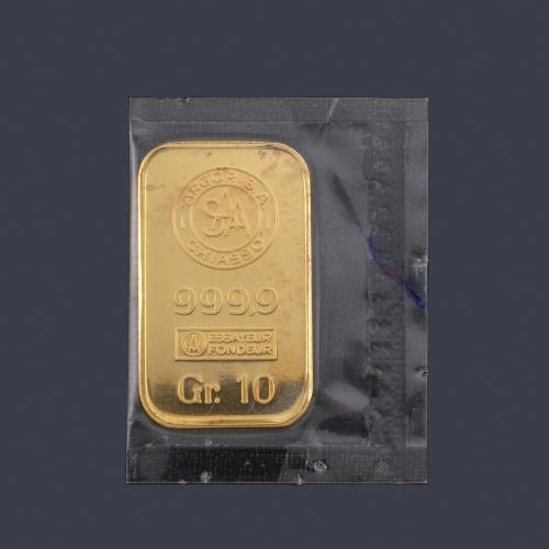  Lingote de 10 grs. en oro de 24 K.
