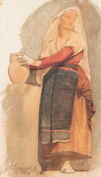 Lote 0052
ANTONIO MARIA ESQUIVEL - Mujer con cántaro