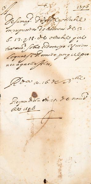 Lote 0056
FELIPE II DE ESPAÑA - Firma Real de Felipe II referente al comercio de trigo en Ibiza
Carta manuscrita sobre una hoja en papel verjurado en recto y verso.
Dada en el real Monasterio de San lorenzo de El Escorial a 5 de octubre de 15..
Firma manuscrita de Felipe II