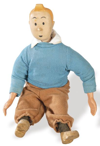  Tintin de tela y resina h. 1960