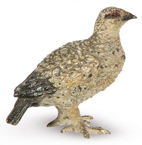  "Ave de Cola Negra" en bronce policromado, Viena h. 1900