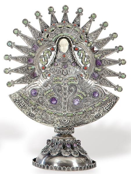  "Virgen de Guadalupe" en plata mejicana punzonada Ley Sterling. 
