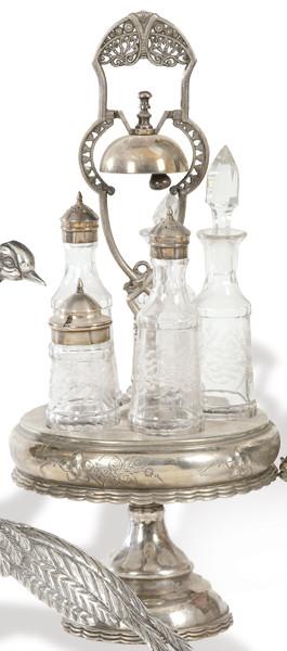  Vinagrera en plateado de Wilcox Silver Plate & Co. Connecticut, USA ff. S. XIX.