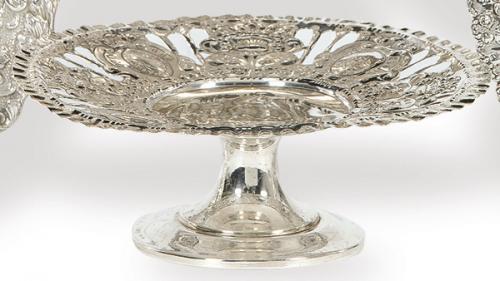  Frutero de plata española punzonada de L. Fernández Madrid Villa y Corte 1928.