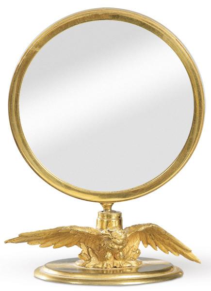  Espejo de mesa de bronce de Hermés h. 1940.