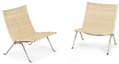Lote 1402
Poul Kjaerholm (1929-1980) para Kold Christensen, Dinamarca, c. 1957
Pareja de sillas modelo PK22