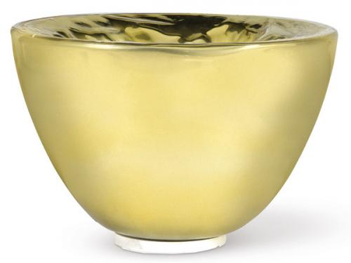 Lote 1436
Lámpara de sobremesa en forma de volcán en cristal de Murano dorado.
Italia, Murano, años 80
