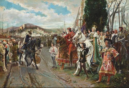  COPIA DE FRANCISCO PRADILLA S. XIX - La Rendición de Granada