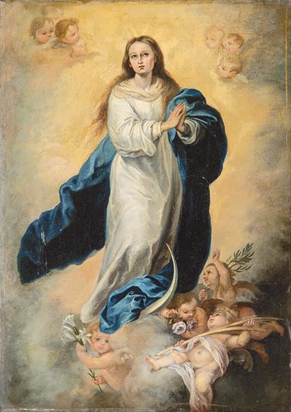  COPIA DE BARTOLOMÉ ESTEBAN MURILLO S. XIX - Inmaculada Concepción
