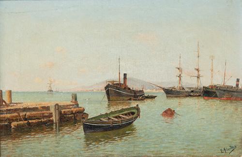  ENRIQUE FLORIDO BERNILS - Marina con veleros