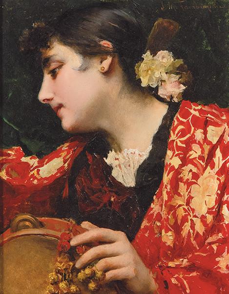  JOSÉ MARÍA TAMBURINI - Manola con pandereta