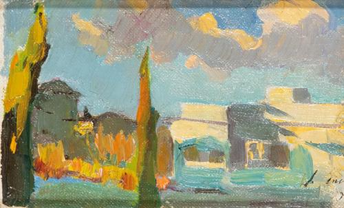 Lote 0137
JOAQUÍN MIR I TRINXET - Paseo de Sitges y casas