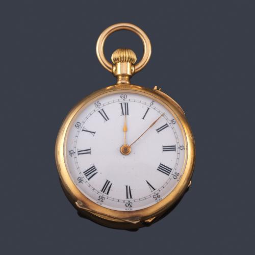  H. NICOLE, relo de colgar con caja en oro rosa de 18 K.