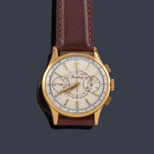 BREITLING cronógrafo de caballero con caja en oro amarillo de 18 K.