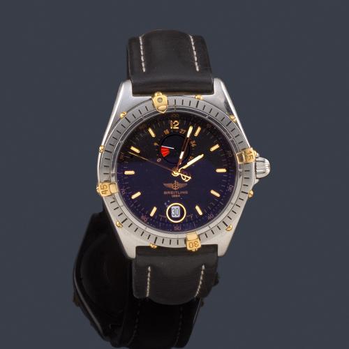  BREITLING ref. B14047 de caballero con caja en acero con almenas en oro de 18 K.