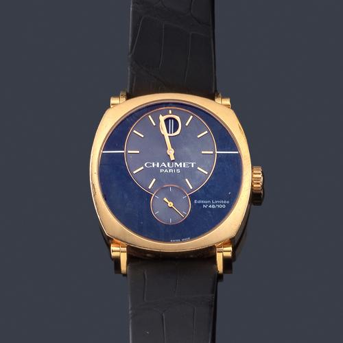  CHAUMET Dandy ref. 1348-0048 serie limitada 100 piezas de caballero con caja en oro rosa de 18 K.