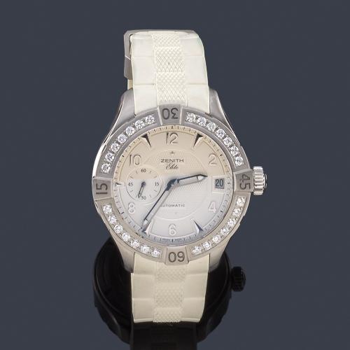  ZENITH Defy Classic Lady ref. 03/16.0506.680 de señora con caja y acero y brillantes. Con estuche y documentación.