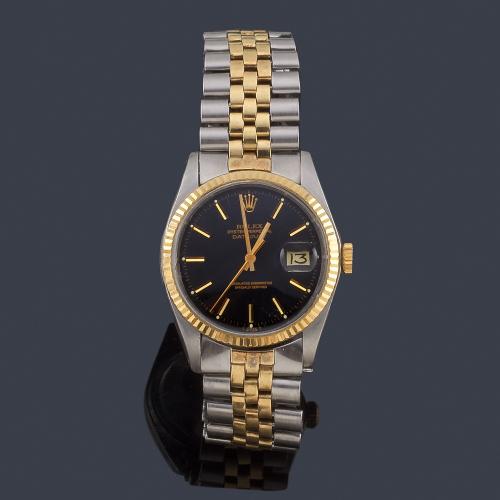  ROLEX Oyster Perpetual DateJust ref. 16013 superlativa Chronometer Officially Certified Date para caballero en acero y oro de 18 K.
