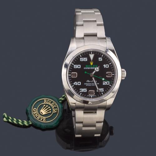  ROLEX Oyster Perpetual  Air-King Superlative ref. 116900 Chronometer Officially Certified de caballero con caja y brazalete en acero. Año 2021. Con estuche y documentación.