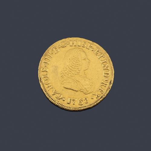 Carlos III 2 escudos Potosi 1768 J.