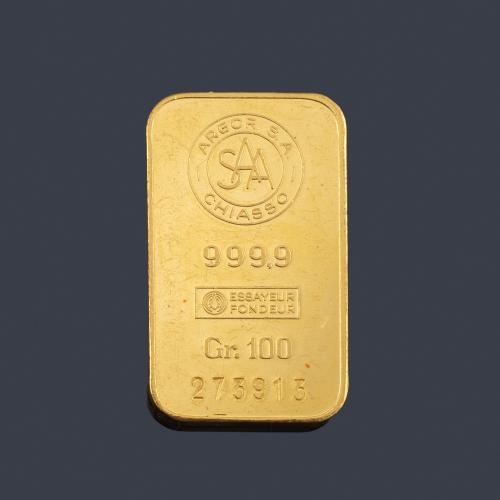  Lingote en oro de 24 K de 100 grs. 