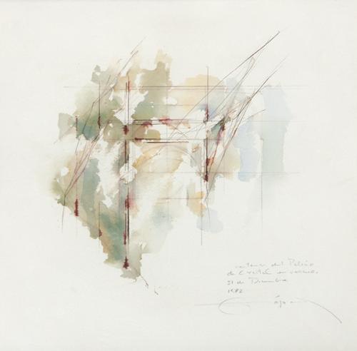  FERNANDO ZÓBEL - Ventana del Palacio de Cristal en verano