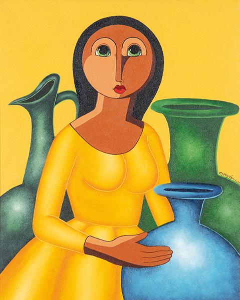  PEDRO CIPRIÁN - Mujer con cántaro azul