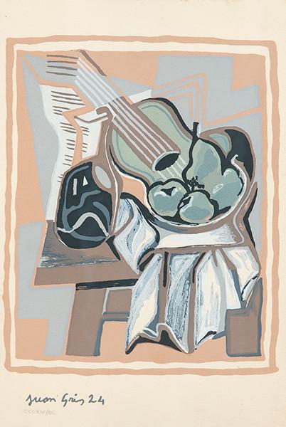  JUAN GRIS - Guitarra, Frutero y Garrafa