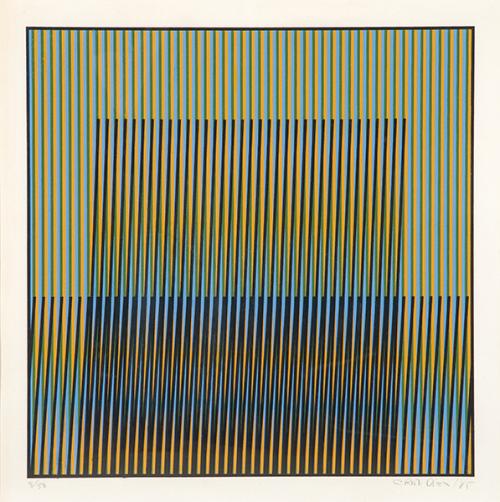  CARLOS CRUZ DIEZ - Rectangle Virtuel Noir Incliné